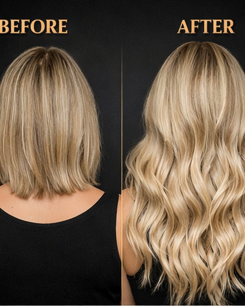 Miami hair extensions before and after transformation